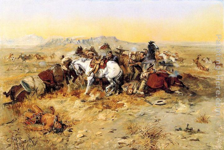 Charles Marion Russell A Desperate Stand